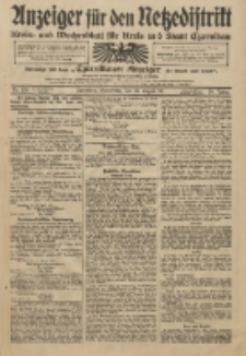 Anzeiger f&uuml;r den Netzedistrikt Kreis- und Wochenblatt f&uuml;r Kreis und Stadt Czarnikau 1911.08.24 Jg.59 Nr100