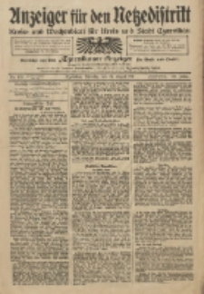 Anzeiger für den Netzedistrikt Kreis- und Wochenblatt für Kreis und Stadt Czarnikau 1911.08.29 Jg.59 Nr102