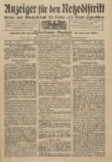 Anzeiger f&uuml;r den Netzedistrikt Kreis- und Wochenblatt f&uuml;r Kreis und Stadt Czarnikau 1911.09.05 Jg.59 Nr106
