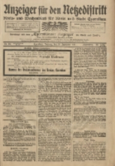 Anzeiger für den Netzedistrikt Kreis- und Wochenblatt für Kreis und Stadt Czarnikau 1911.09.19 Jg.59 Nr112
