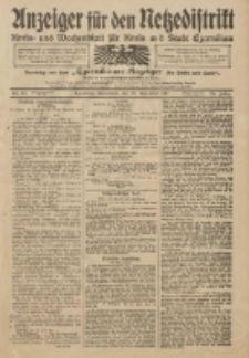 Anzeiger f&uuml;r den Netzedistrikt Kreis- und Wochenblatt f&uuml;r Kreis und Stadt Czarnikau 1911.09.23 Jg.59 Nr114
