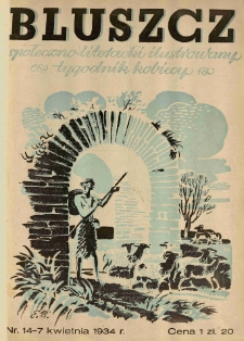 Bluszcz. Społeczno literacki ilustrowany tygodnik kobiecy 1934.04.07 R.67 nr14