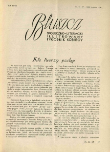 Bluszcz. Społeczno literacki ilustrowany tygodnik kobiecy 1934.04.21/28 R.67 nr16-17