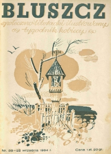 Bluszcz. Społeczno literacki ilustrowany tygodnik kobiecy 1934.09.22 R.67 nr38