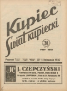 Kupiec-Świat Kupiecki; pisma złączone; oficjalny organ kupiectwa Polski Zachodniej 1937.11.11 R.31 Nr43