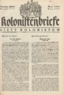 Kolonistenbriefe, Mai 1941, Zweiter Brief = Listy Kolonist&oacute;w, Maj 1941, Drugi list