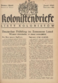 Kolonistenbriefe, Juni 1941, Dritter Brief = Listy Kolonist&oacute;w, Czerwiec 1941, Trzeci list