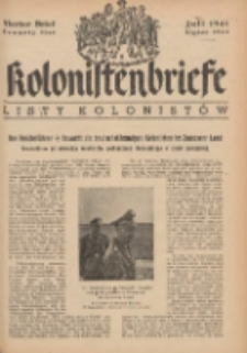 Kolonistenbriefe, Juli 1941, Vierter Brief = Listy Kolonistów, Lipiec 1941, Czwarty list