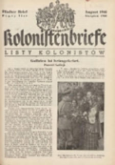 Kolonistenbriefe, August 1941, Fünfter Brief = Listy Kolonistów, Sierpień 1941, Piąty list