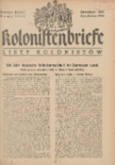Kolonistenbriefe, Dezember 1941, Achter Brief = Listy Kolonist&oacute;w, Grudzień 1941, &Oacute;smy list