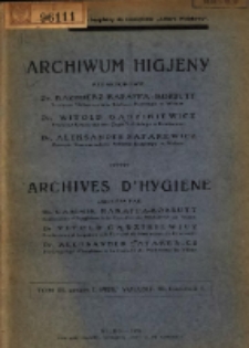 Archiwum Higjeny 1931 T.3 z.1