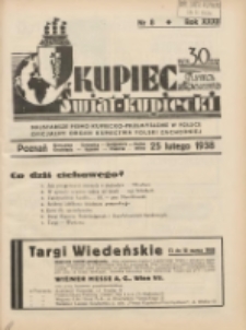 Kupiec-Świat Kupiecki; pisma złączone; oficjalny organ kupiectwa Polski Zachodniej 1938.02.25 R.32 Nr8