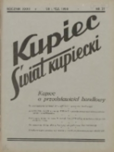 Kupiec-Świat Kupiecki; pisma złączone; oficjalny organ kupiectwa Polski Zachodniej 1938.07.23 R.32 Nr31