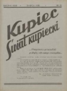 Kupiec-Świat Kupiecki; pisma złączone; oficjalny organ kupiectwa Polski Zachodniej 1938.07.30 R.32 Nr32
