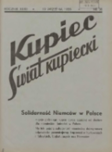 Kupiec-Świat Kupiecki; pisma złączone; oficjalny organ kupiectwa Polski Zachodniej 1938.09.10 R.32 Nr38