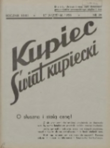 Kupiec-Świat Kupiecki; pisma złączone; oficjalny organ kupiectwa Polski Zachodniej 1938.09.17 R.32 Nr39