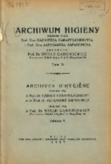 Archiwum Higjeny 1937 T.5