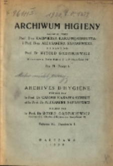 Archiwum Higjeny 1938 T.6 z.1