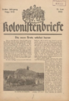 Kolonistenbriefe 1943.06.15 Jg.3 F.11/12