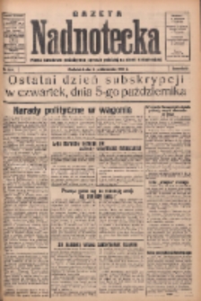 Gazeta Nadnotecka: pismo narodowe poświęcone sprawie polskiej na ziemi nadnoteckiej 1933.10.04 R.13 Nr228