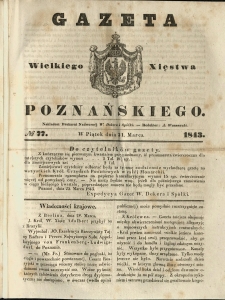 Gazeta Wielkiego Xięstwa Poznańskiego 1843.03.31 Nr77