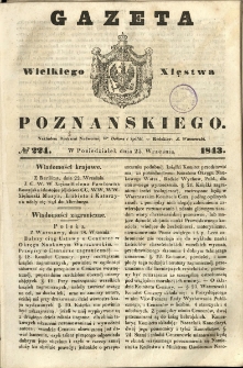 Gazeta Wielkiego Xięstwa Poznańskiego 1843.09.25 Nr224