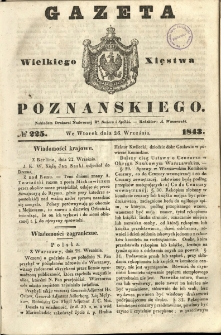 Gazeta Wielkiego Xięstwa Poznańskiego 1843.09.26 Nr225