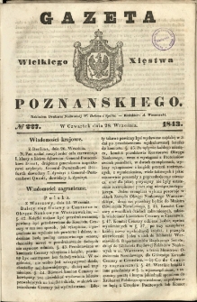 Gazeta Wielkiego Xięstwa Poznańskiego 1843.09.28 Nr227