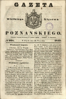 Gazeta Wielkiego Xięstwa Poznańskiego 1843.09.29 Nr228