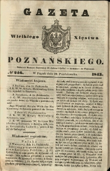 Gazeta Wielkiego Xięstwa Poznańskiego 1843.10.20 Nr246