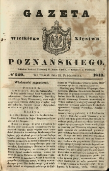 Gazeta Wielkiego Xięstwa Poznańskiego 1843.10.24 Nr249