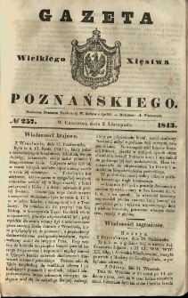 Gazeta Wielkiego Xięstwa Poznańskiego 1843.11.02 Nr257