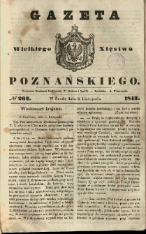 Gazeta Wielkiego Xięstwa Poznańskiego 1843.11.08 Nr262