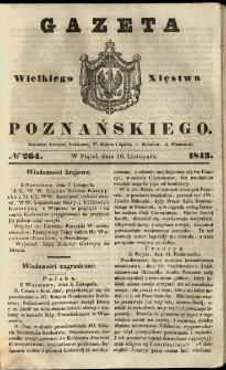 Gazeta Wielkiego Xięstwa Poznańskiego 1843.11.10 Nr264