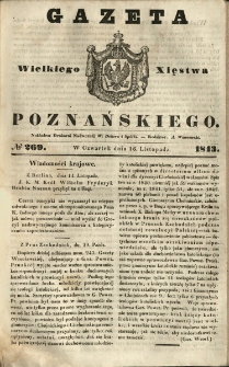 Gazeta Wielkiego Xięstwa Poznańskiego 1843.11.16 Nr269