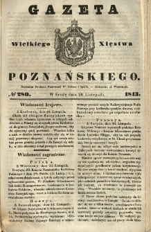 Gazeta Wielkiego Xięstwa Poznańskiego 1843.11.29 Nr280