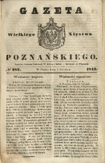 Gazeta Wielkiego Xięstwa Poznańskiego 1843.12.01 Nr282