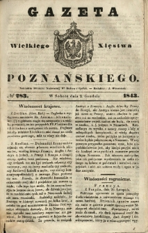 Gazeta Wielkiego Xięstwa Poznańskiego 1843.12.02 Nr283