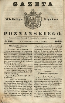Gazeta Wielkiego Xięstwa Poznańskiego 1843.12.04 Nr284