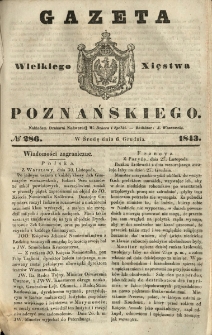 Gazeta Wielkiego Xięstwa Poznańskiego 1843.12.06 Nr286