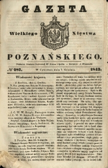 Gazeta Wielkiego Xięstwa Poznańskiego 1843.12.07 Nr287