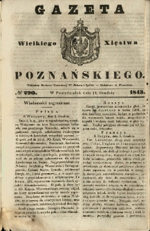 Gazeta Wielkiego Xięstwa Poznańskiego 1843.12.11 Nr290