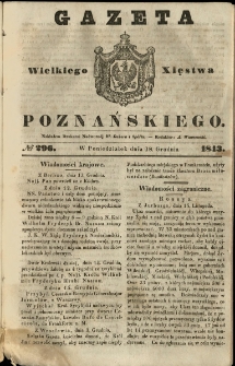 Gazeta Wielkiego Xięstwa Poznańskiego 1843.12.18 Nr296