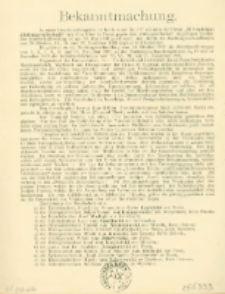 Bekanntmachung. In unser Gesellschaftsregister...