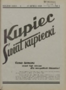 Kupiec-Świat Kupiecki; pisma złączone; oficjalny organ kupiectwa Polski Zachodniej 1939.02.19 R.33 Nr8
