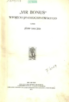 'Vir bonus" w pojęciu Jana Kochanowskiego