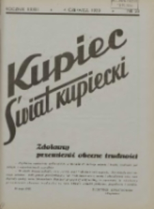 Kupiec-Świat Kupiecki; pisma złączone; oficjalny organ kupiectwa Polski Zachodniej 1939.06.04 R.33 Nr23