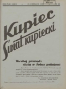 Kupiec-Świat Kupiecki; pisma złączone; oficjalny organ kupiectwa Polski Zachodniej 1939.06.25 R.33 Nr26
