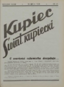 Kupiec-Świat Kupiecki; pisma złączone; oficjalny organ kupiectwa Polski Zachodniej 1939.07.30 R.33 Nr31