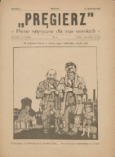 Pręgierz: pismo satyryczne dla mas szerokich 1913.08.31 R.1 Nr3